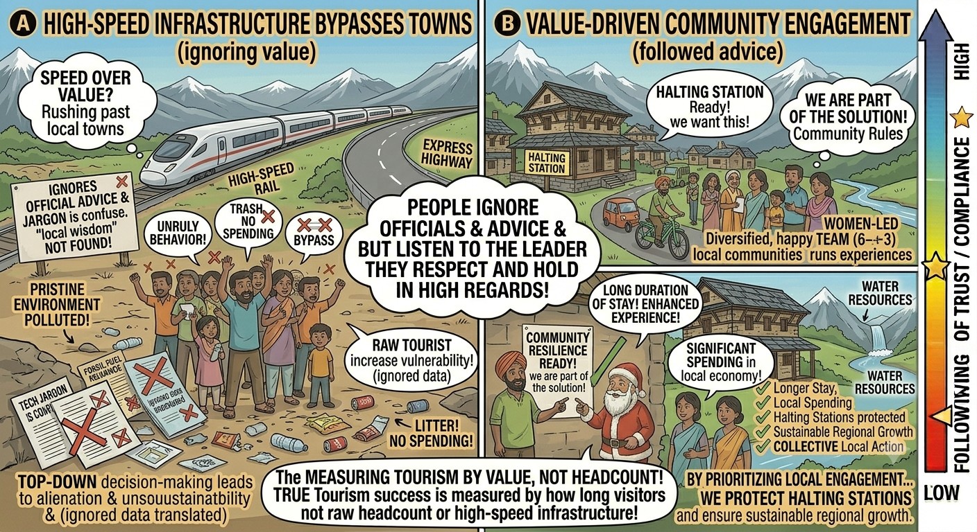 Unruly Tourists in Himalayas