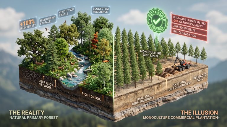 Natural Forest vs Monoculture