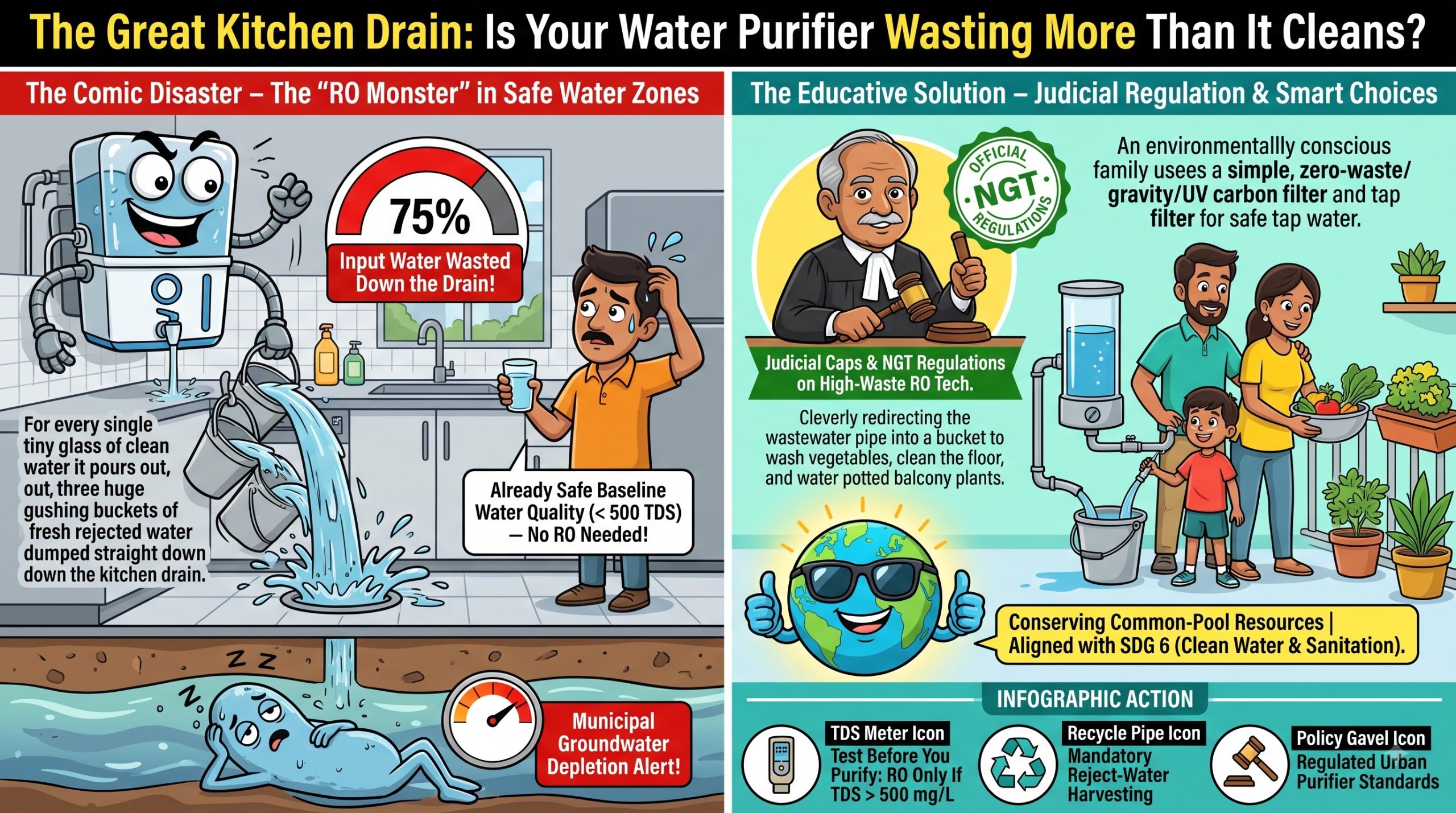 RO System & Water Wastage